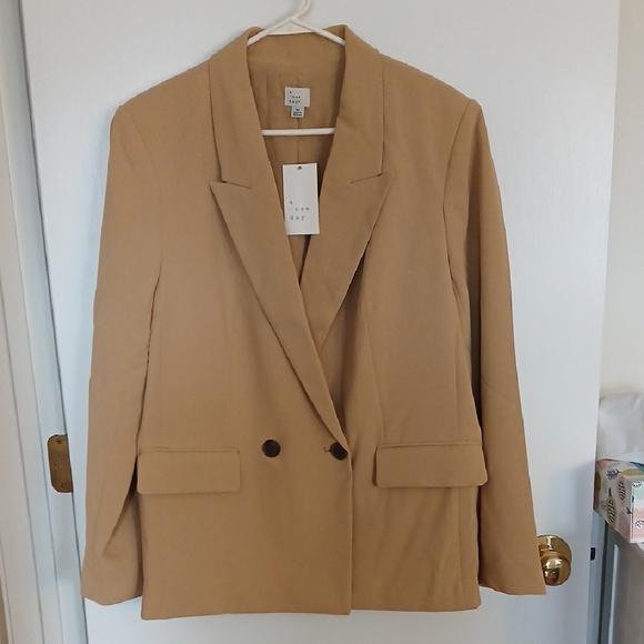 a new day Jackets & Blazers - A New Day, Beige Double-Breasted Blazer.Size XL